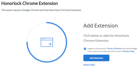 Honorlock Chrome Extension 1