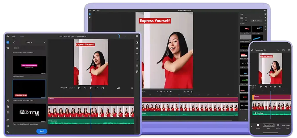 Adobe Premiere Rush is a video editing software